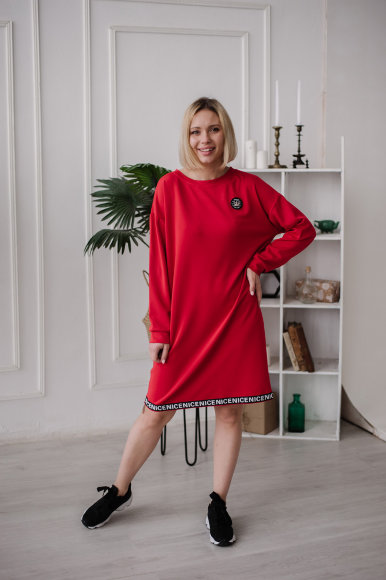 Платье П 499 (красный) Платье П 499 (красный)